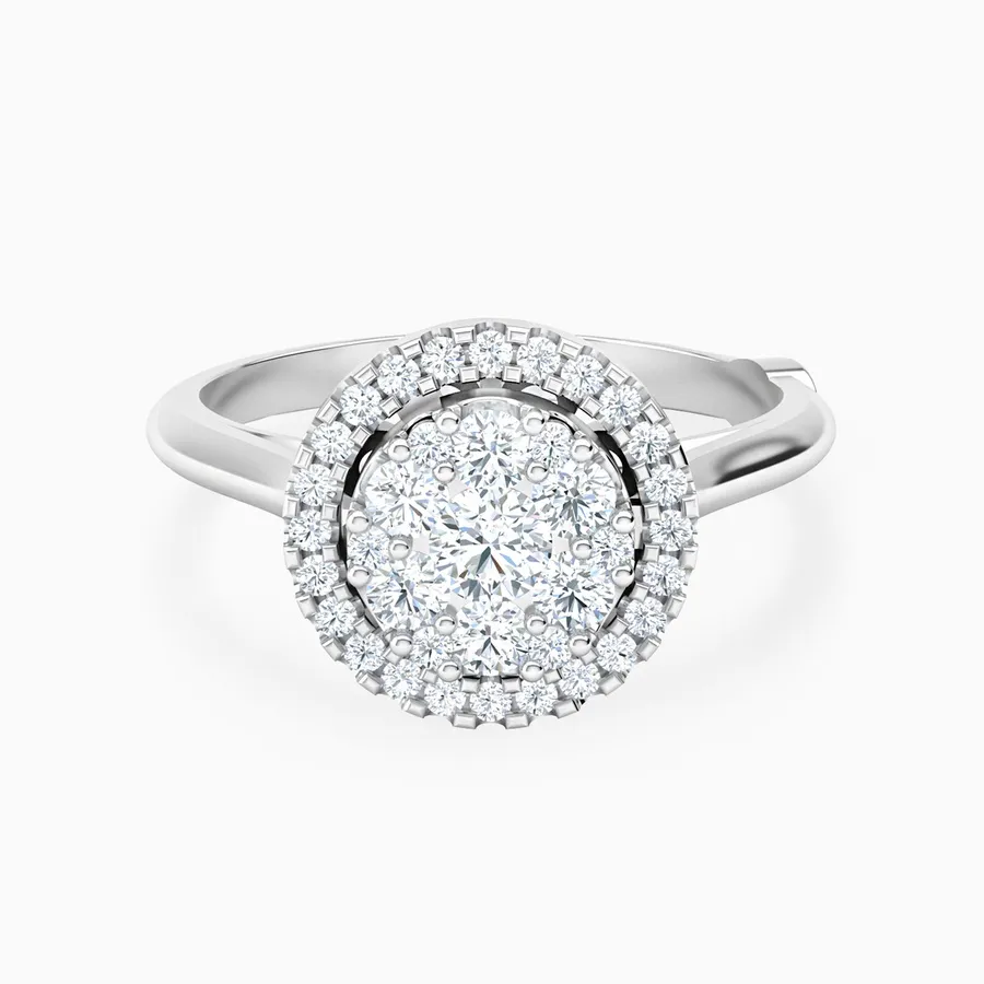 Circle Diamond Ring in 18K Gold
